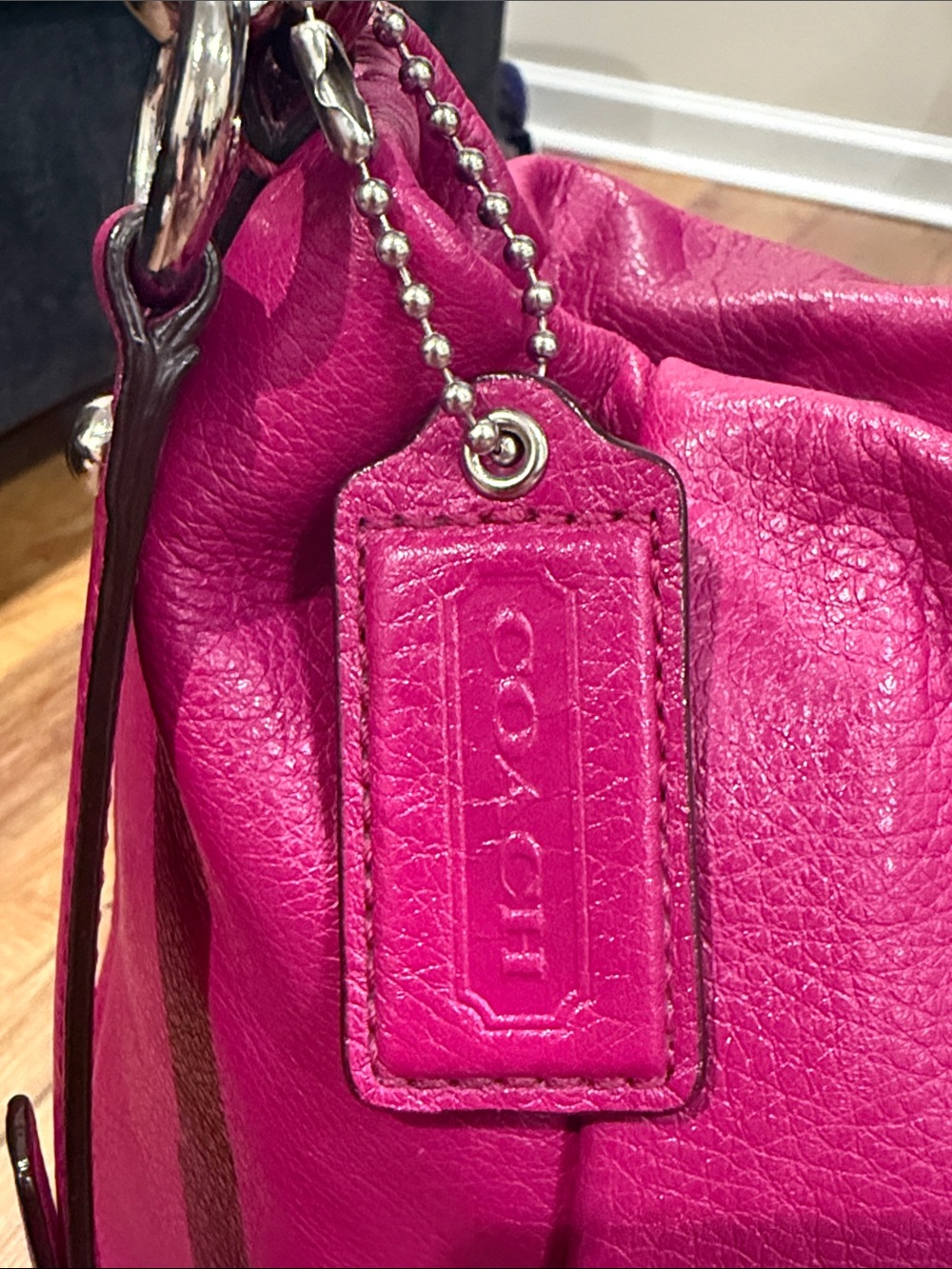 Coach Madison Isabelle Magenta Leather Shoulder/Crossbody Bag (#21224)(EUC) - Picture 5 of 17